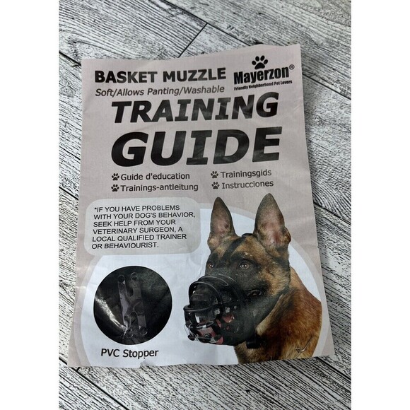 Dog Muzzle With Slow Feeder Pad Basket Muzzle For Large Dogs In Training - Picture 1 of 6